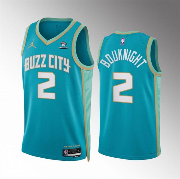 Men Charlotte Hornets #2 James Bouknight Teal 2023/24 City Edition Stitched Basketball Jersey
