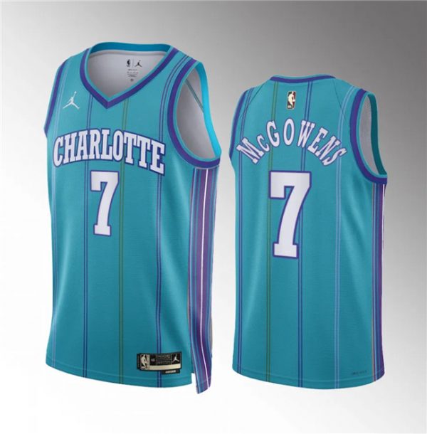 Men Charlotte Hornets #7 Bryce McGowens Teal 2023/24 Classic Edition Stitched Basketball Jersey