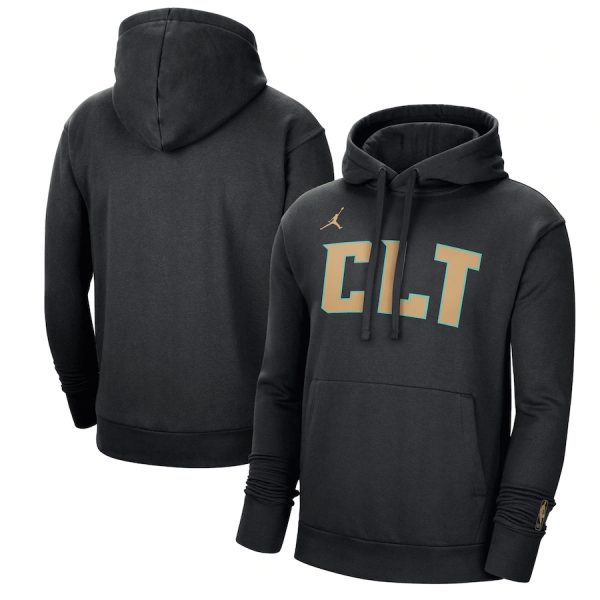 Men Charlotte Hornets Black 2022/23 City Edition Essential Pullover Hoodie
