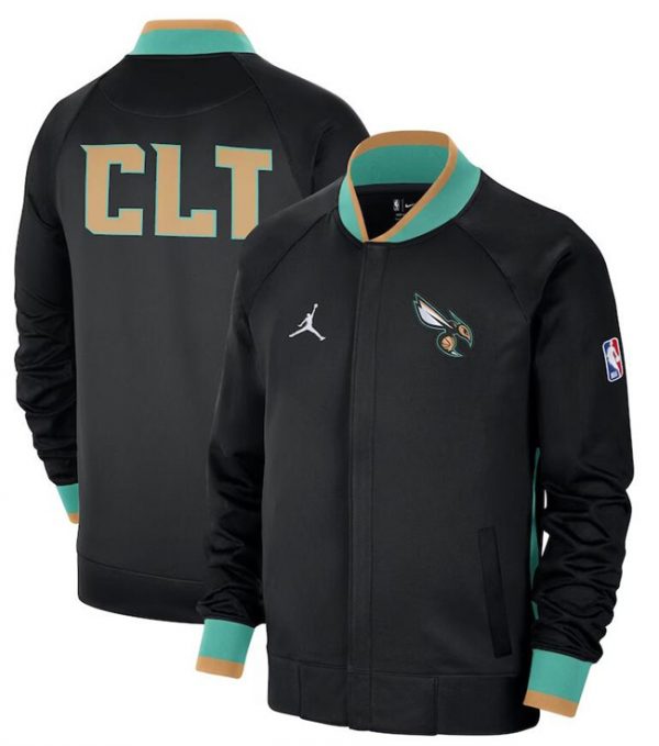 Men Charlotte Hornets Black 2022/23 City Edition Full-Zip Jacket