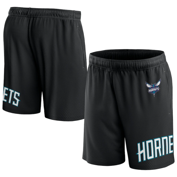 Men Charlotte Hornets Black Free Throw Mesh Shorts