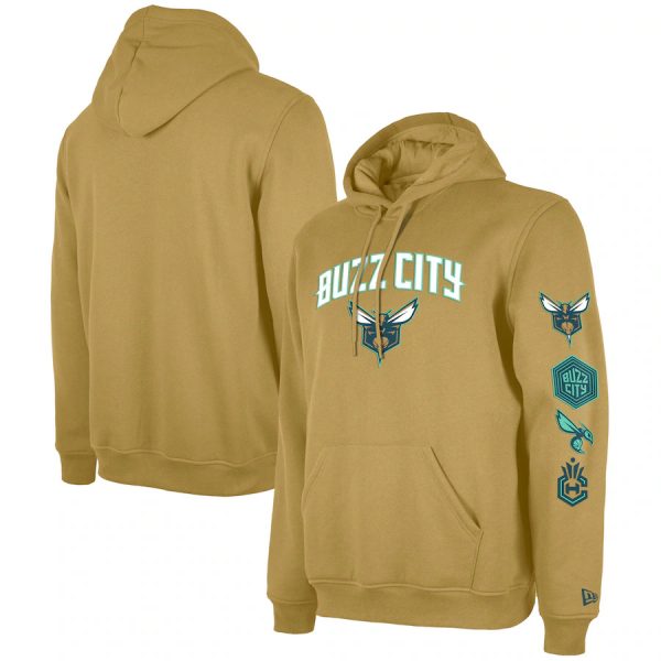 Men Charlotte Hornets Tan 2023/24 City Edition Pullover Hoodie