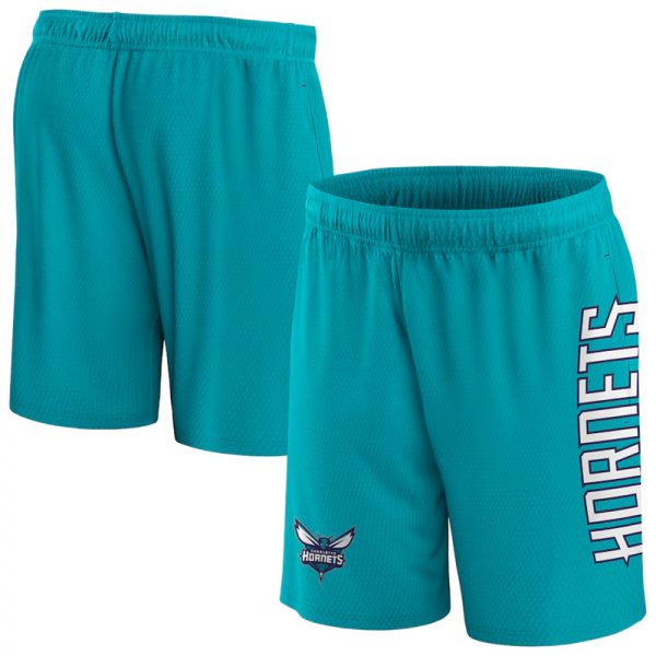 Men Charlotte Hornets Teal Post Up Mesh Shorts(Run Small)