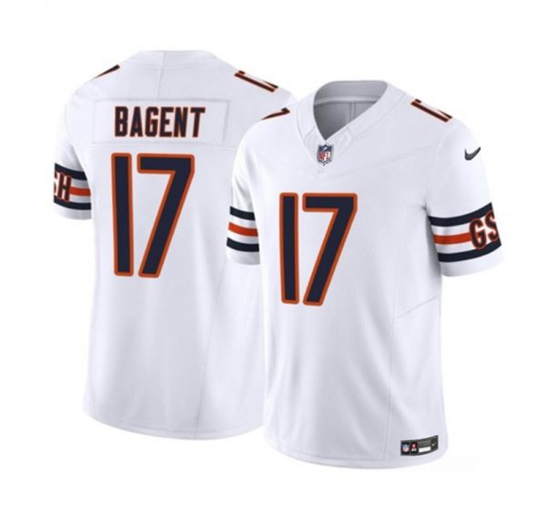 Men Chicago Bears #17 Tyson Bagent White 2023 F.U.S.E. Vapor Untouchable Limited Stitched Football Jersey
