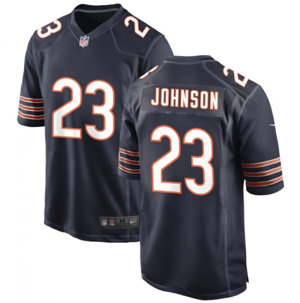 Men Chicago Bears #23 Roschon Johnson Navy Stitched Game Jersey