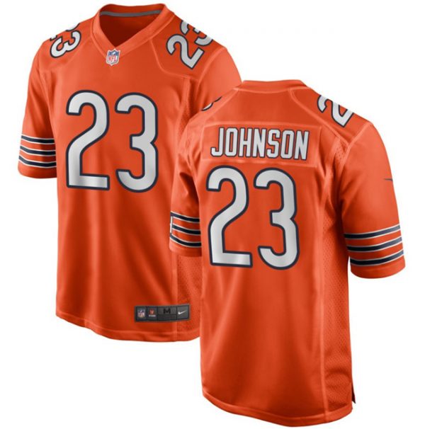 Men Chicago Bears #23 Roschon Johnson Orange Stitched Game Jersey