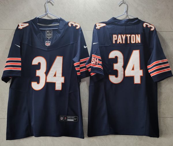 Men Chicago Bears #34 Walter Payton Navy 2023 F.U.S.E. Vapor Untouchable Limited Stitched Football Jersey