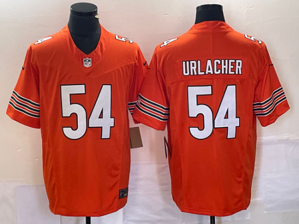Men Chicago Bears #54 Brian Urlacher Orange 2023 F.U.S.E. Vapor Untouchable Limited Stitched Football Jersey