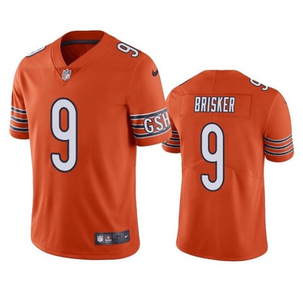 Men Chicago Bears #9 Jaquan Brisker Vapor Untouchable Orange Stitched Football Jersey