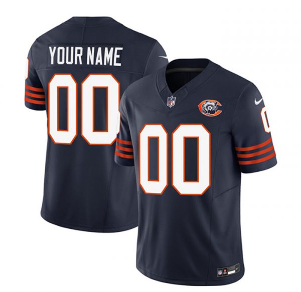 Chicago Bears Active Player Custom 2023 F.U.S.E. Navy Throwback Limited Stitched Football Jersey