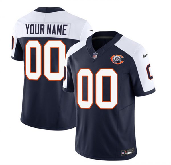 Chicago Bears Active Player Custom 2023 F.U.S.E. Navy/White Throwback Limited Stitched Football Jersey