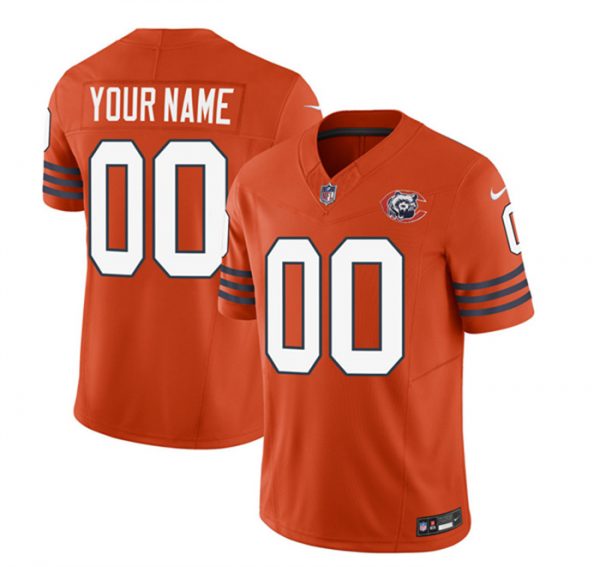 Chicago Bears Active Player Custom 2023 F.U.S.E. Orange Throwback Limited Stitched Football Jersey