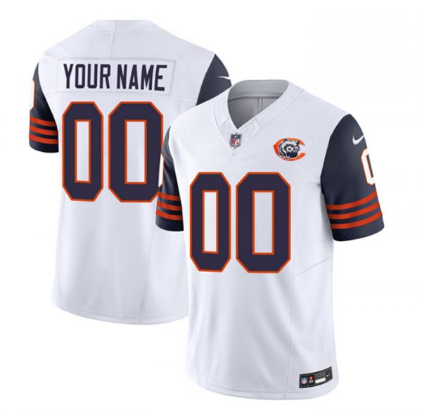 Chicago Bears Active Player Custom 2023 F.U.S.E. White/Navy Throwback Limited Stitched Football Jersey
