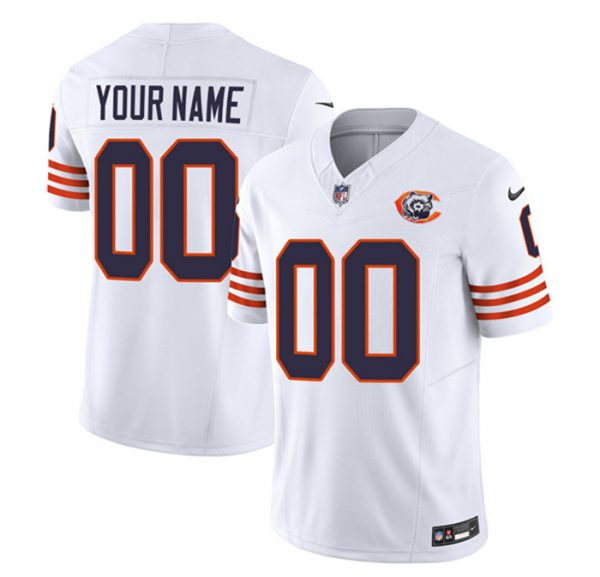 Chicago Bears Active Player Custom 2023 F.U.S.E. White Throwback Limited Stitched Football Jersey