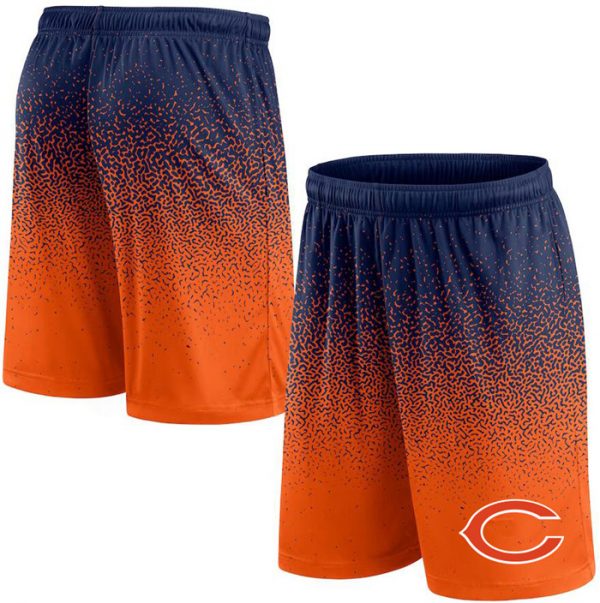 Men Chicago Bears Navy/Orange Ombre Shorts