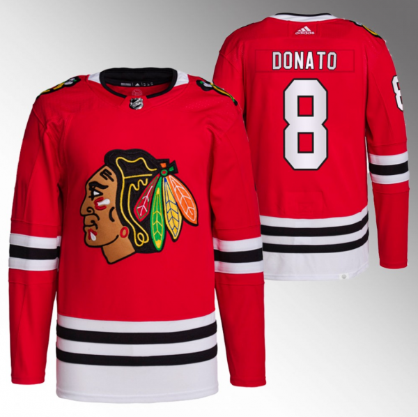 Men Chicago Blackhawks #8 Ryan Donato Red Stitched Hockey Jersey