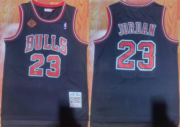 Men Chicago Bulls #23 Michael Jordan Black 1997-98 Stitched Jersey