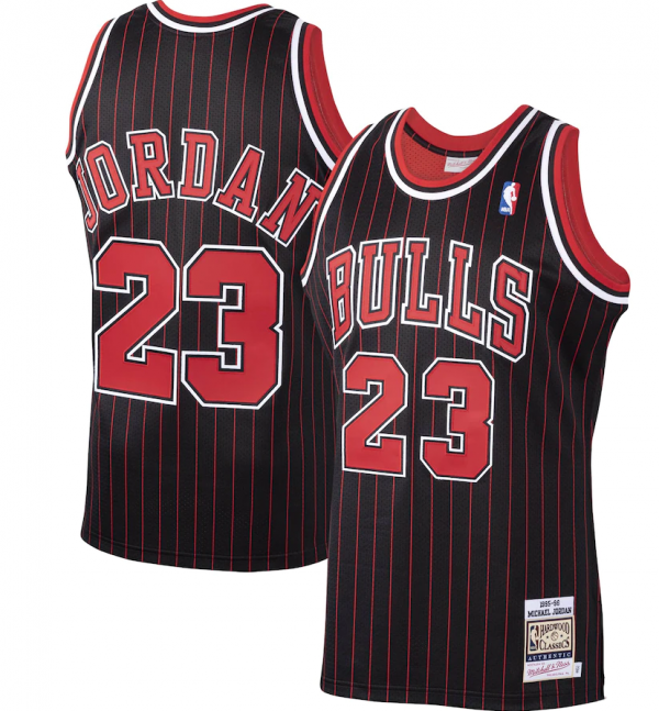 Chicago Bulls Active Player Custom Black Mitchell & Ness Hardwood Classics 1995-96 Stitched Jersey