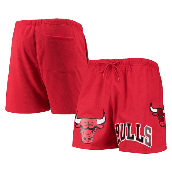 Men Chicago Bulls Red Chenille Shorts
