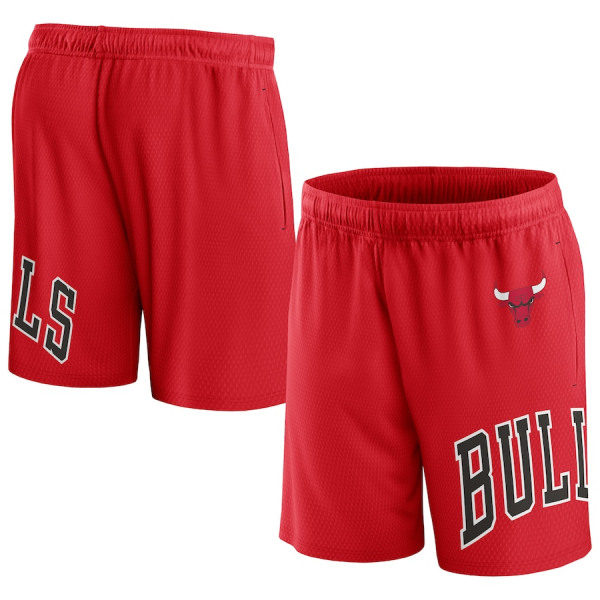 Men Chicago Bulls Red Free Throw Mesh Shorts