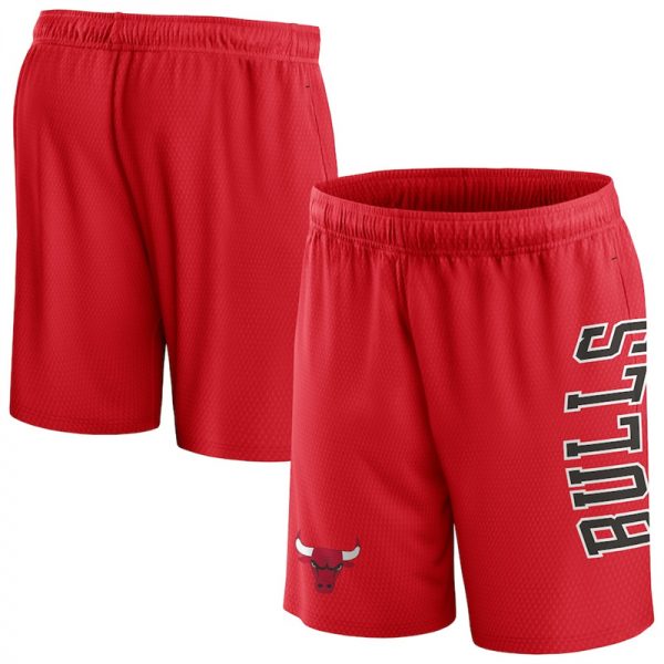 Men Chicago Bulls Red Post Up Mesh Shorts(Run Small)
