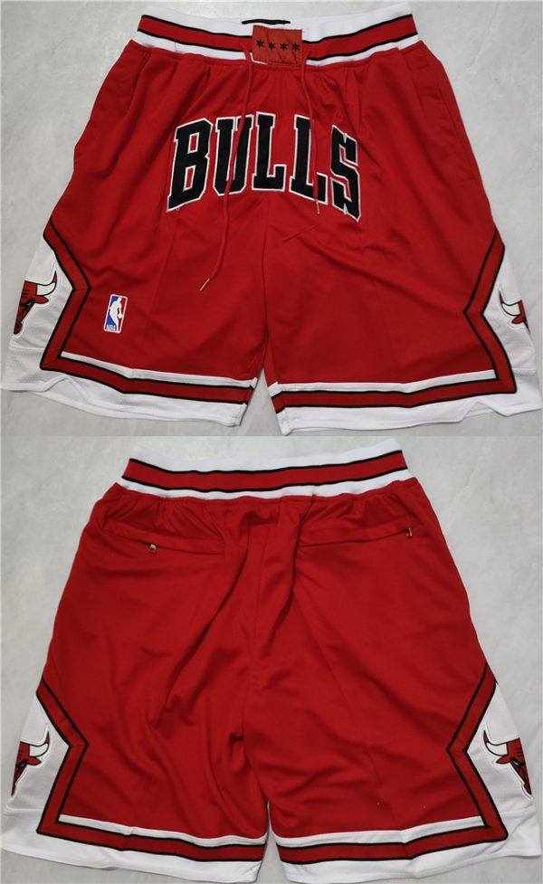 Men Chicago Bulls Red Shorts (Run Small)