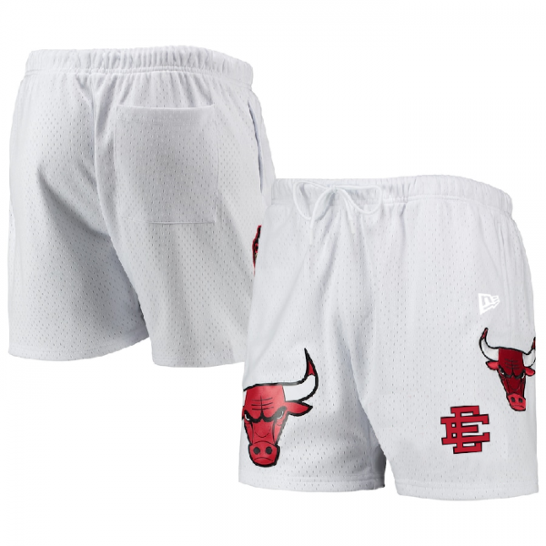 Men Chicago Bulls White Shorts 001