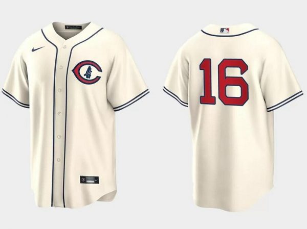 Men Chicago Cubs #16 Patrick Wisdom 2022 Cream Field of Dreams Cool Base Stitched Baseball Jersey