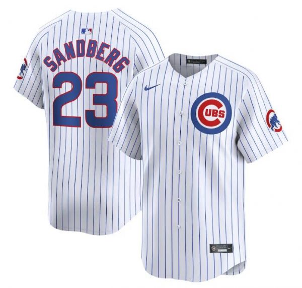 Men Chicago Cubs #23 Ryne Sandberg White Cool Base Stitched Baseball Jersey