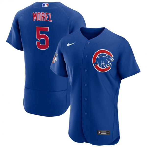Men Chicago Cubs #5 Christopher Morel Blue Flex Base Stitched Baseball Jersey