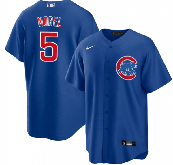 Men Chicago Cubs #5 Christopher Morel Chicago Blue Cool Base Stitched Baseball Jersey