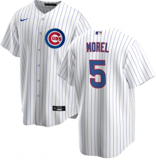 Men Chicago Cubs #5 Christopher Morel Chicago White Cool Base Stitched Baseball Jersey