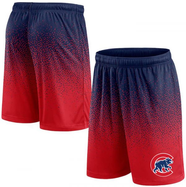 Men Chicago Cubs Navy/Red Ombre Shorts