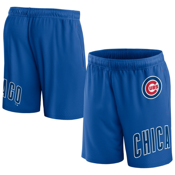 Men Chicago Cubs Royal Clincher Mesh Shorts