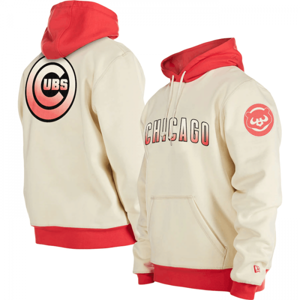 Men Chicago Cubs White Color Pack Team Front & Back Pullover Hoodie