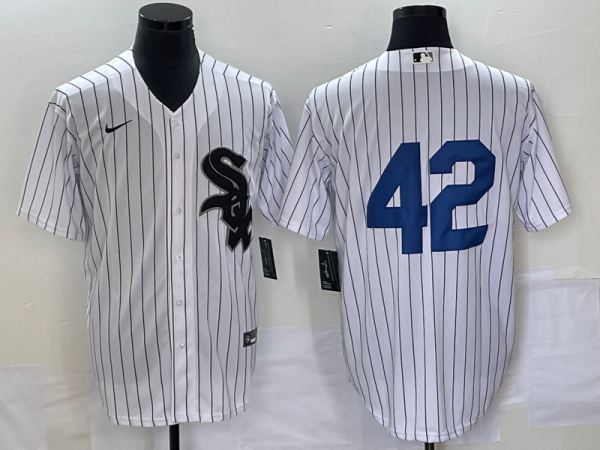 Men Chicago White Sox #42 Jackie Robinson White Cool Base Stitched Jersey