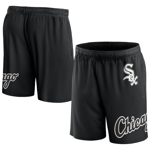 Men Chicago White Sox Black Clincher Mesh Shorts