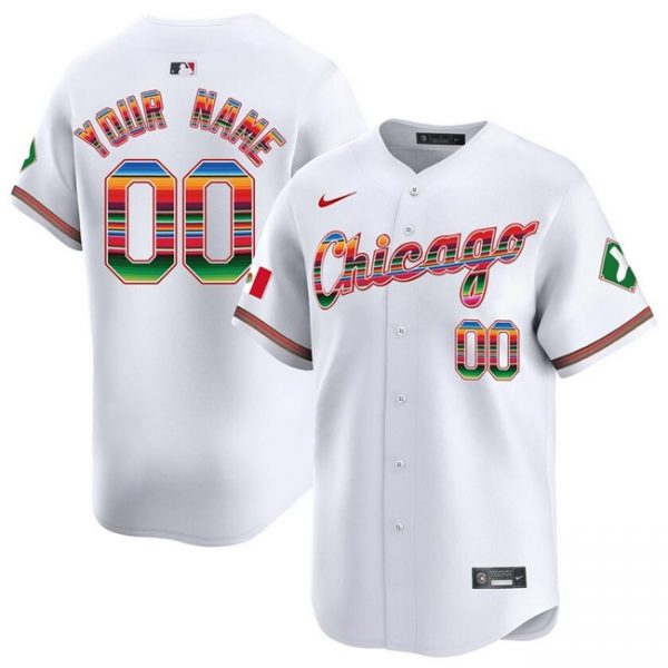 Chicago White Sox Customized White Mexico Vapor Premier Limited Stitched Baseball Jersey