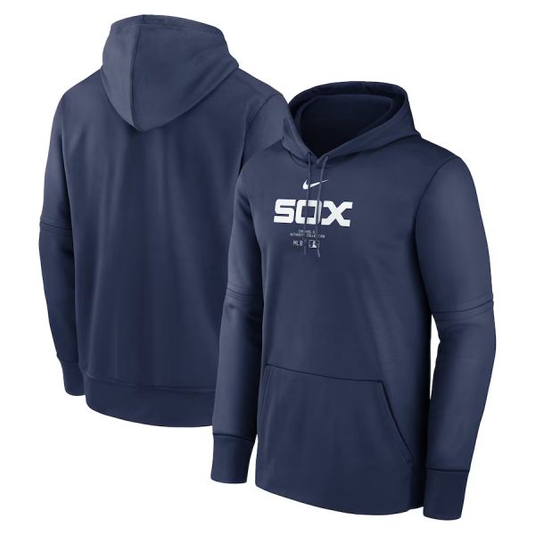 Men Chicago White Sox Navy Collection Practice Performance Pullover Hoodie