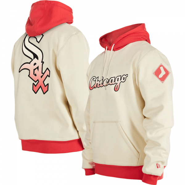 Men Chicago White Sox White Color Pack Team Front & Back Pullover Hoodie