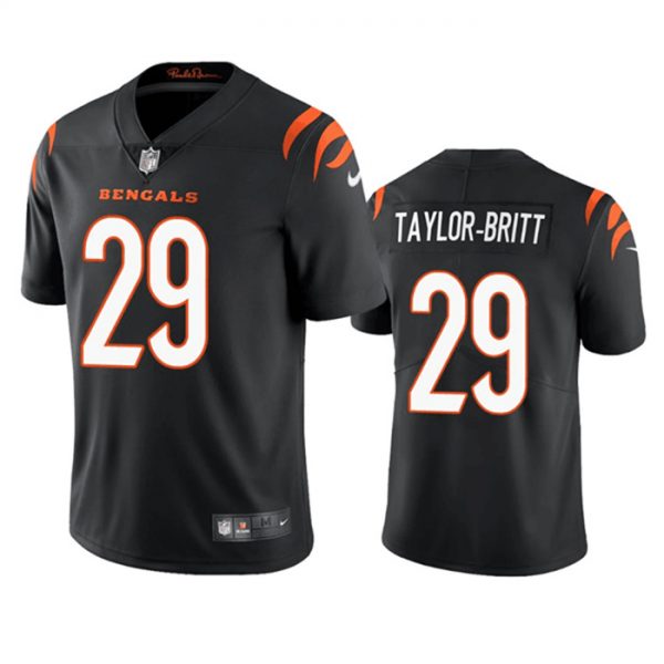 Men Cincinnati Bengals #29 Cam Taylor-Britt Black Vapor Stitched Football Jersey