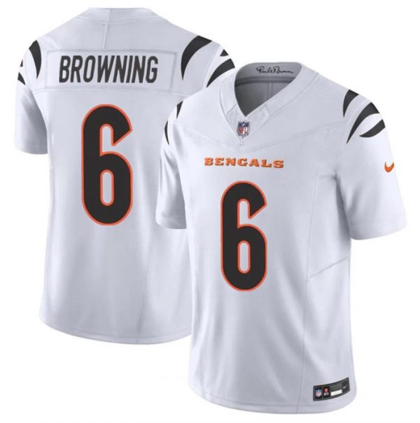 Men Cincinnati Bengals #6 Jake Browning White 2023 F.U.S.E. Vapor Untouchable Limited Stitched Jersey