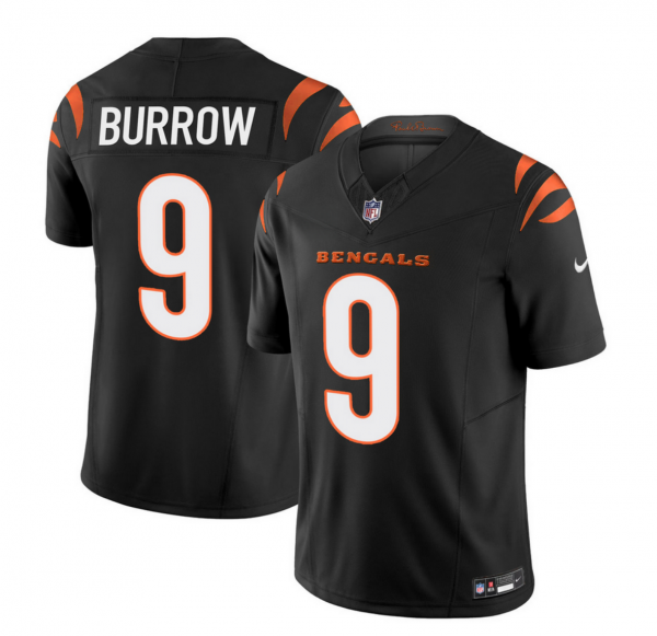 Men Cincinnati Bengals #9 Joe Burrow Black 2023 F.U.S.E. Vapor Untouchable Limited Stitched Jersey