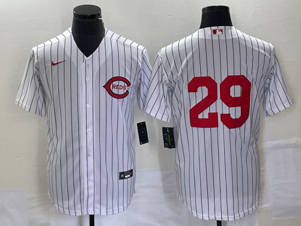 Men Cincinnati Reds #29 TJ Friedl White Field of Dreams Stitched Baseball Jersey
