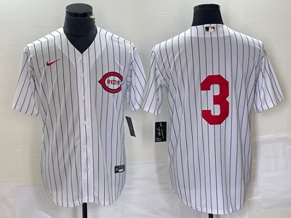 Men Cincinnati Reds #3 Scooter Gennett White Field of Dreams Stitched Baseball Jersey