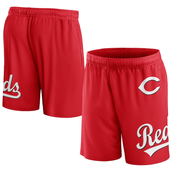 Men Cincinnati Reds Red Clincher Mesh Shorts