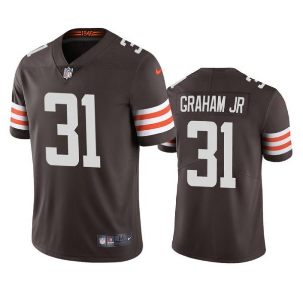 Men Cleveland Browns #31 Thomas Graham Jr. Brown Vapor Untouchable Limited Stitched Jersey
