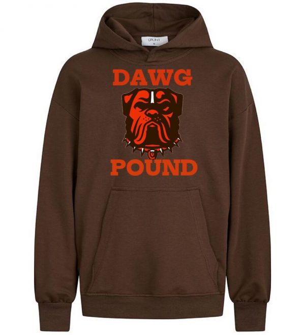 Men Cleveland Browns Big Logo Brown Pullover Hoodie