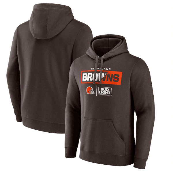 Men Cleveland Browns Brown x Bud Light Pullover Hoodie