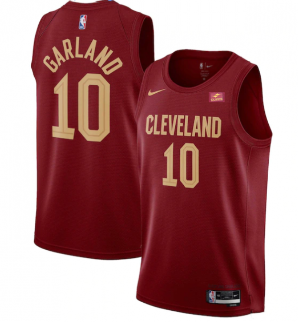Men Cleveland Cavaliers #10 Darius Garland Red Stitched Basketball Jersey